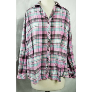 Great Northwest Indigo Button down Flannel Size XL